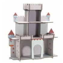 Etagère en bois – La citadelle du chevalier - Djeco - Rouge