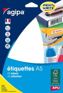Apli 114007 - Etiquettes multi-usage blanches 16 x 22mm A5