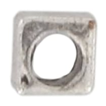 MégaCréa - Perle métal cube 4x4 mm Argenté (lot de 10)