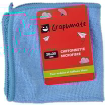 Chiffon - Pour effacer ardoises et tableaux blancs - 20x20cm - Microfibre