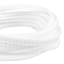 Bobine 50m Cordon damier polyester 5mm blanc