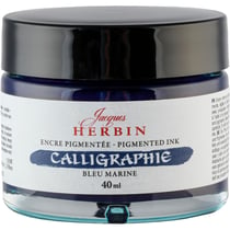 Encre de calligraphie pigmentée - Bleu marine - Jacques Herbin - Flacon 40ml