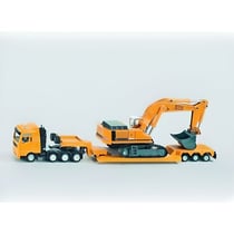 Camion surbaissé avec excavateur SIKU - Modèle Surbaissé avec Excavateur - Echelle 1/87ème