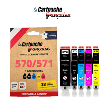 Cartouche Compatible Canon 570/571XL Pack de 5 - La Cartouche Française
