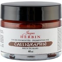 Encre de calligraphie pigmentée - Brun de Mars - Jacques Herbin - Flacon 40ml