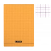 Cahier - A4 (21x29,7cm) - Petits carreaux - 96 pages - Polypro - Orange