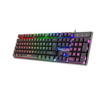 Clavier semi-mécanique - Filaire - Rétroéclairé - AZERTY - Anti-ghosting - Spirit of Gamer - PRO K1
