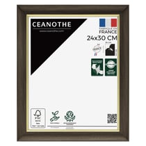 Cadre photo Luna ébène doré 24x30 cm