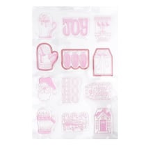 Dies de découpe et tampons transparents Noël - 15 pièces - We R Makers