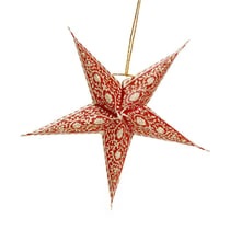 Papertree - Etoile en papier 5 pièces Rouge/Ivoire