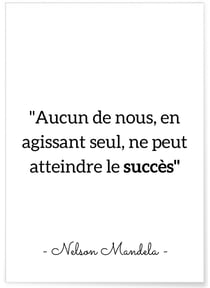 Affiche Mandela 'Aucun de nous...' | A3 : 29,7x42cm
