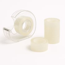 Ruban adhésif - Scotch - Transparent - Dévidoir + 3 rouleaux - Bureau - Ecole