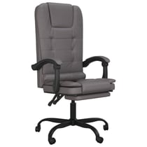 Fauteuil de massage inclinable de bureau informatique étude similicuir gris 02_0025408