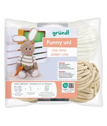 Kit de crochet Gründl Jeannot le Lapin – Créez votre lapin amigurumi ultra-moelleux en fil Funny certifié OEKO-TEX Multicolore