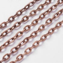 3 m de CHAINE METAL CUIVRE 3 x 2 mm - creation bijoux perles