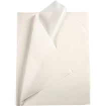 Papier de soie - 50 x 70 cm - Blanc - 25 feuilles