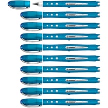 Lot de 10 rollers Worker Colorful encre liquide 100% grip tracé 0,5 mm bleu