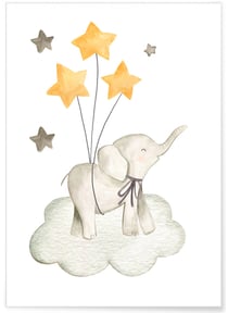 Affiche Enfant Éléphant | A3 : 29,7x42cm