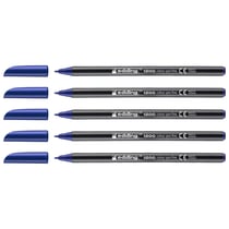 Lot de 5 feutres de coloriage pointe fine - EDDING - Bleu - 1 mm