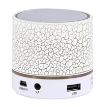 Enceinte Bluetooth Portable LED Lumineuse Mains-Libres Carte TF 32GB Blanc YONIS