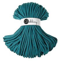 Corde macramé Bobbiny - Coton recyclé - Teal - 9 mm - 100 m