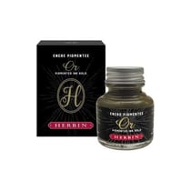 Encre pigmentée pour calame pinceau plume - Or - Herbin - Flacon 30ml