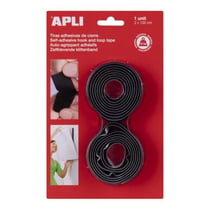 Apli Agipa - Fermeture scratch adhésive noir 2  pièces