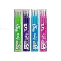 Lot de 4 étuis de 3 recharges FriXion pointe 0,7mm assortiment Pilot