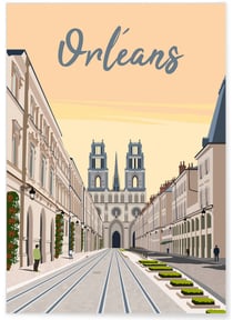 Affiche ville Orléans 5 | A3 : 29,7x42cm