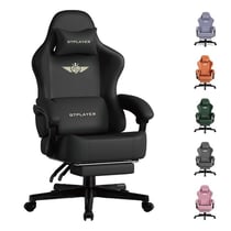 Chaise gaming ergonomique GTPLAYER - PU - Noir - 53 x 49 x 131 cm