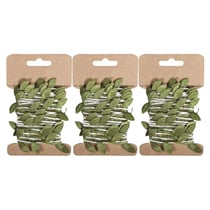 3 guirlandes de feuilles vertes en papier 2 m