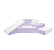 Set de 4 blocs blanc lilas - Velinda - Gris