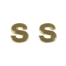 Lettres en cire - S - , or, 9mm, 2 pces