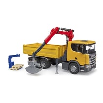 Camion de chantier Scania Super 560R avec grue et 2 palettes