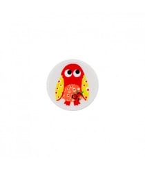 Carte de 2 boutons Hibou à queue Blanc 18mm - Union Knopf Blanc