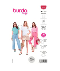 Patron Burda 6010 - Tee- shirts basiques avec variations du 36 au 46 taille n°FR 36-46