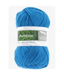 Coton et bambou à tricoter AMBRE - Cheval Blanc 299 Bleu