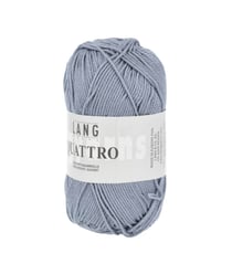 Fil à tricoter 100% coton QUATTRO - Lang Yarns 33 Bleu