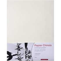 Papier chinois - Calligraphie - 26,5x33cm - 25 feuilles - 30g - Herbin