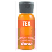 Peinture pour tissus - Orange - Opaque - Peinture à l'eau - Tex - Darwi - 50ml