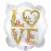 Ballon Aluminium Hélium - Cadre Love 55 cm