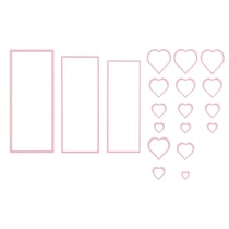 Matrices de découpe Nellie's Choice - Cœur - 19 pièces