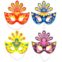 MégaCréa DIY - Masque pour enfant à décorer Carnaval 4 pièces