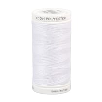 Bobine fil blanc polyester 500m Oeko-Tex