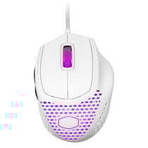 Cooler Master Souris Gamer Filaire MM730 16000DPI Design Nid d'Abeille avec Éclairage RVB Blanc