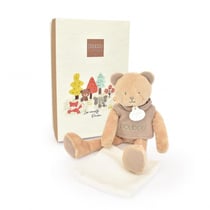Doudou Ours marron avec mouchoir - Sweety - 25 cm