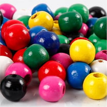 Assortiment de perles en bois 12 mm - 40 pcs