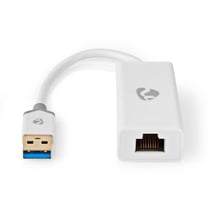 Nedis Adaptateur USB 3.2 USB-A Mâle vers Ethernet RJ45 Femelle 1 Gbps Blanc