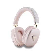 Guess Casque Audio Sans Fil Stéréo Bluetooth 5.3 Motif 4G Triangle Rose