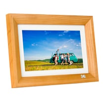 KODAK RDPF-700 - Cadre Photo Numérique 7 Pouces, Écran Haute Résolution 1024x600, Cadre Bois Décoratif, Diaporama Automatique, Réglage Luminosité, Programmation Marche/Arrêt, USB & Carte SD